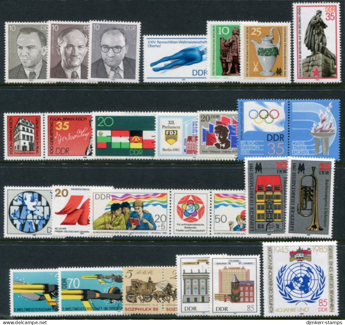 DDR 1985 Sixteen Commemorative Issues  MNH / ** - Nuevos