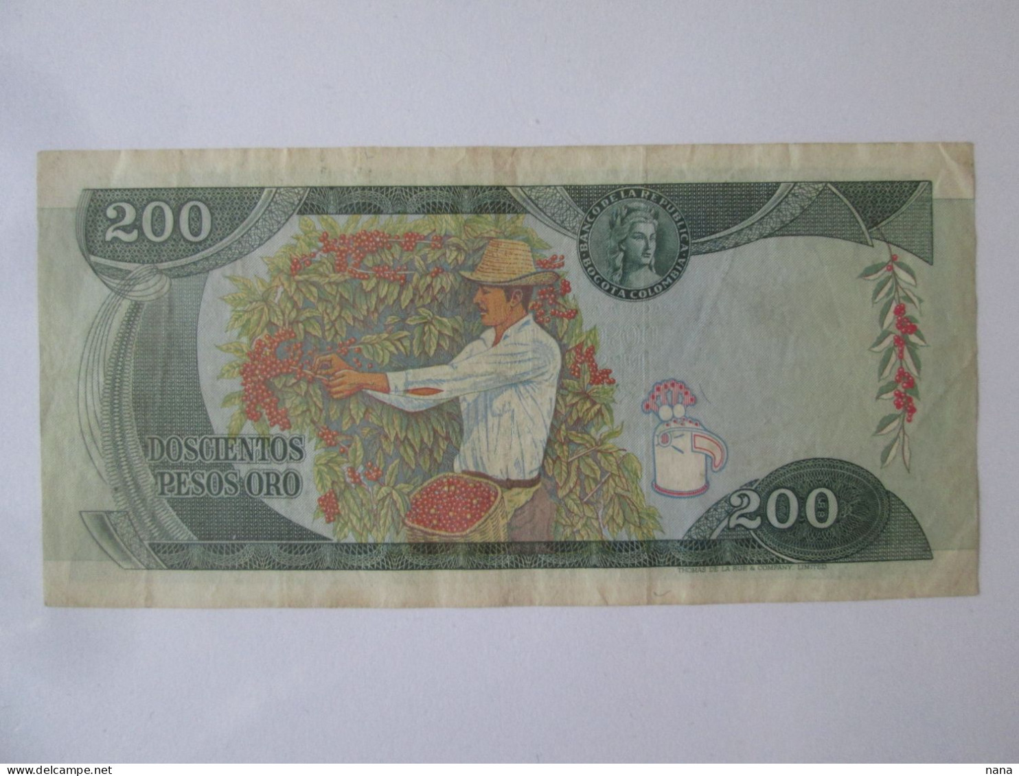 Rare Year! Colombia/Colombie 200 Pesos Oro 1974 Banknote,see Pictures - Colombia