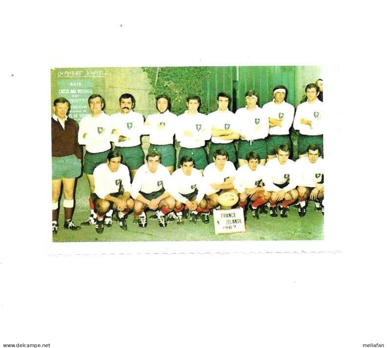 DT64 - IMAGE CHOCOLAT SUCHARD - XV DE FRANCE 25 11 1967 VS ALL BLACKS - VILLEPREUX DOURTHE CAMPAES GACHASSIN SPANGHERO.. - Rugby
