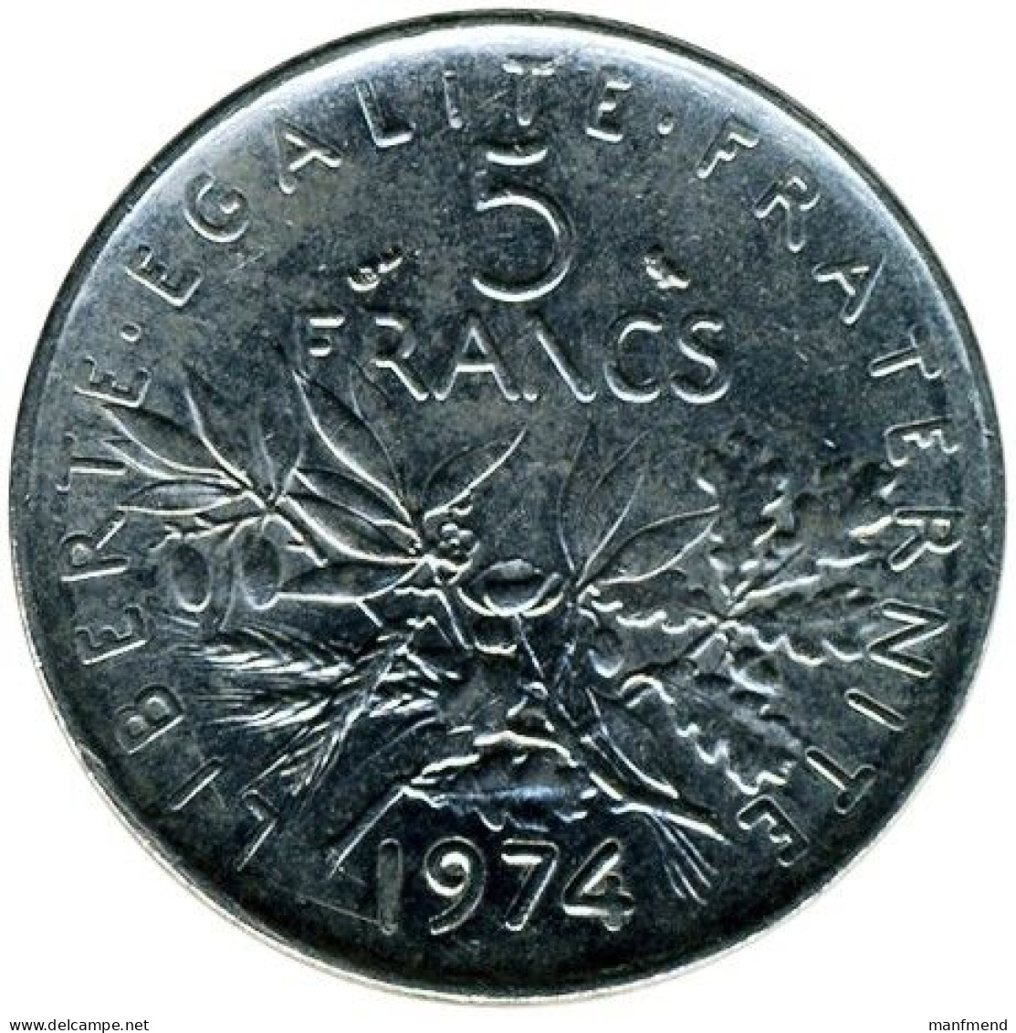 France - 1974 - KM 926a - 5 Francs - XF - 5 Francs