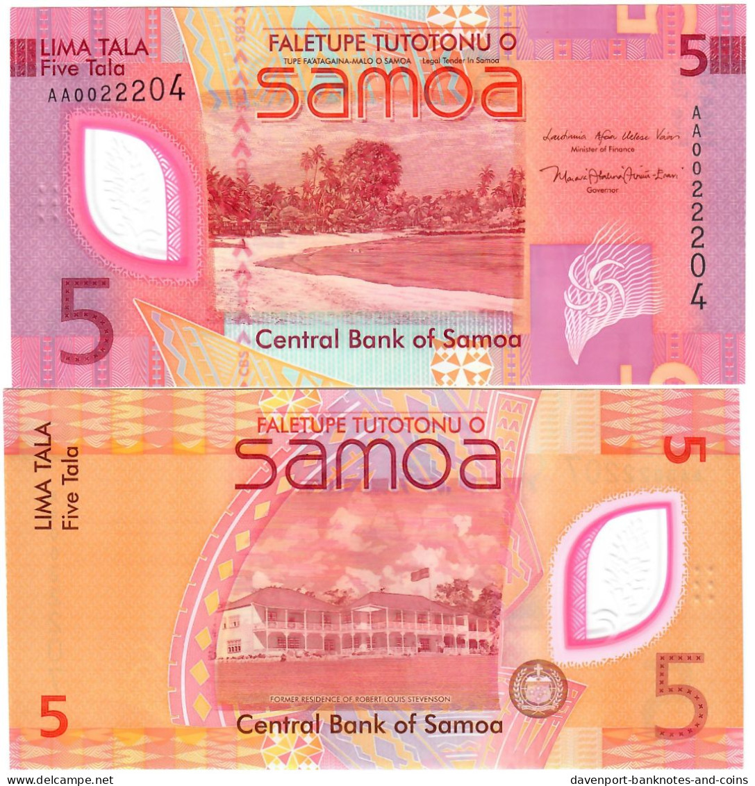 Samoa 5 Tala 2023 UNC "AA" - Samoa