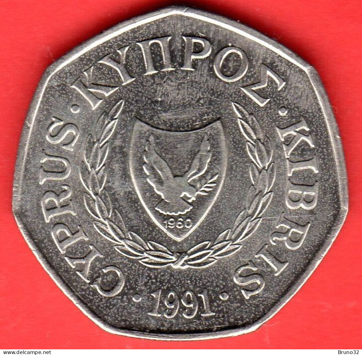 Cipro - Chyprus - Kıbrıs - Chypre - 1991 - 50 Cents - QFDC/aUNC - Come Da Foto - Zypern