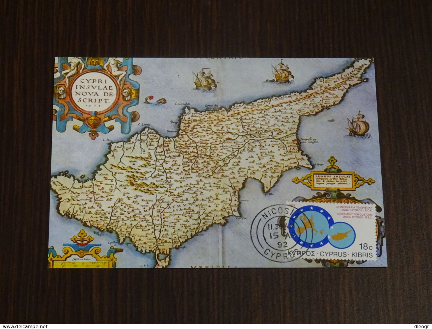 Cyprus 1992 EEC 1988 Maximum Card - Brieven En Documenten