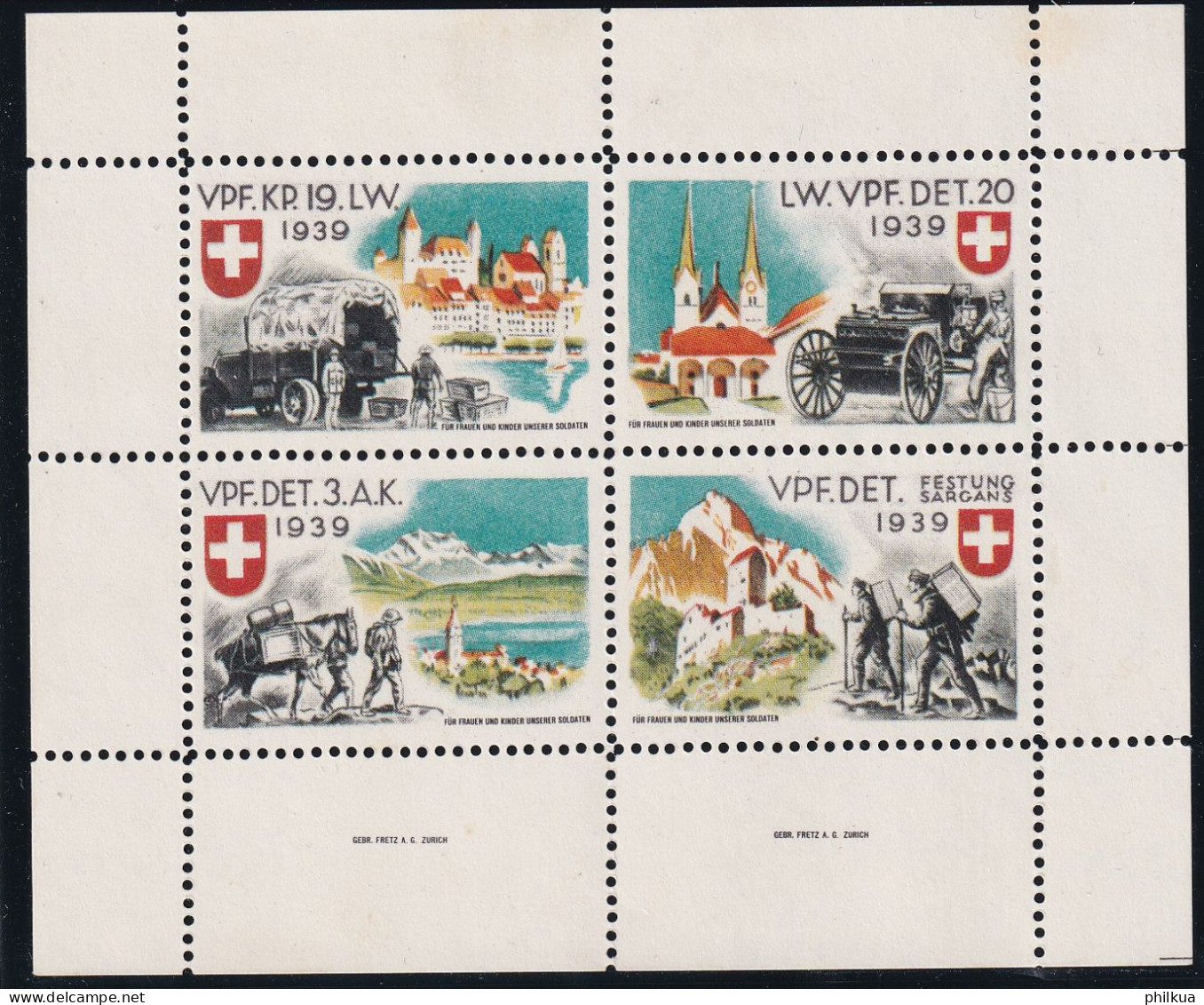 Verpflegung 76a - Block - Vpf. Kp. 19 Lw. - Postfrisch/**/MNH - Vignettes