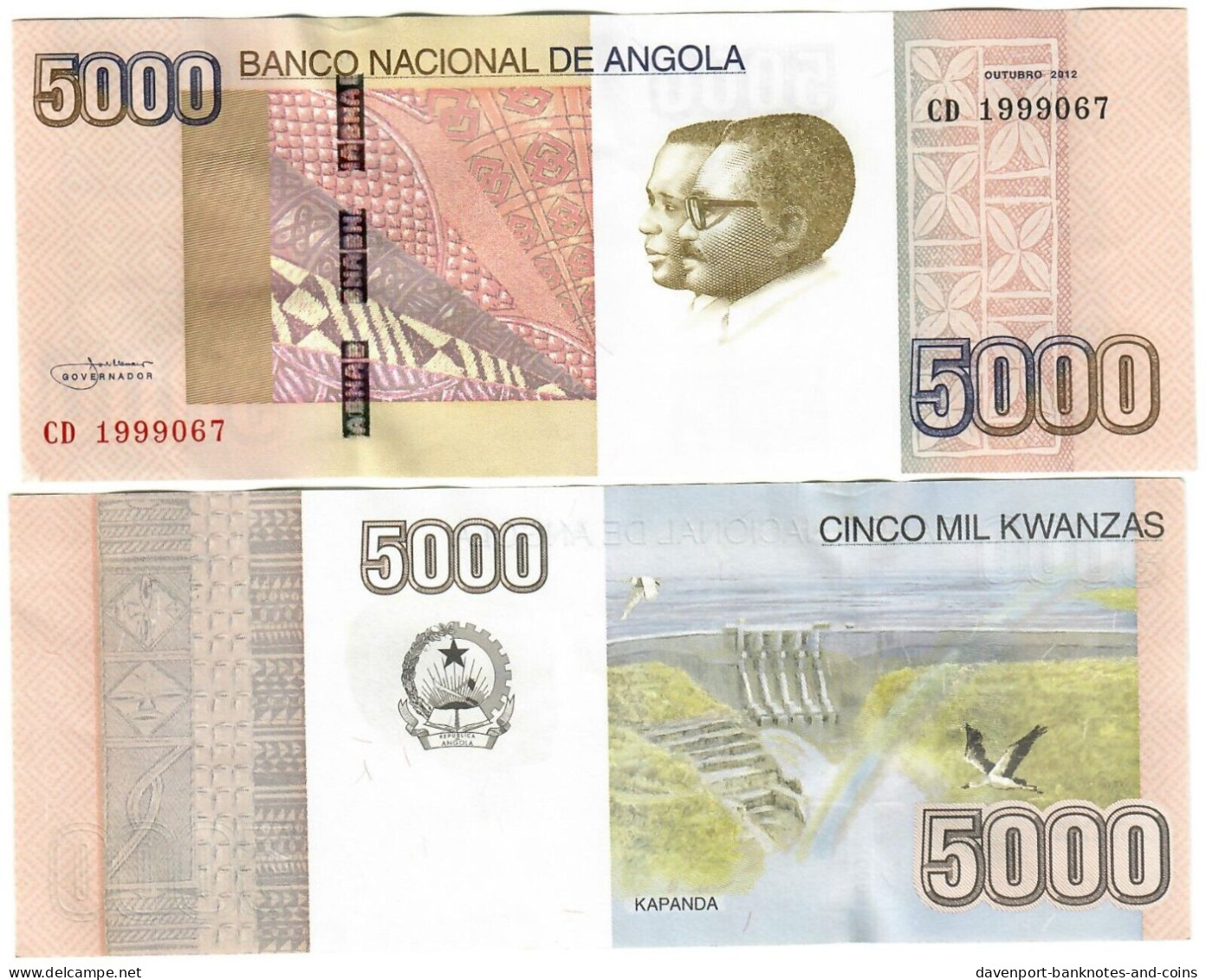 Angola 5000 Kwanzas 2012 (2013) AUNC - Angola