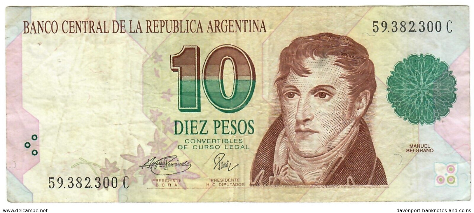 Argentina 10 Pesos Convertibles 1994 F [1] - Argentinien