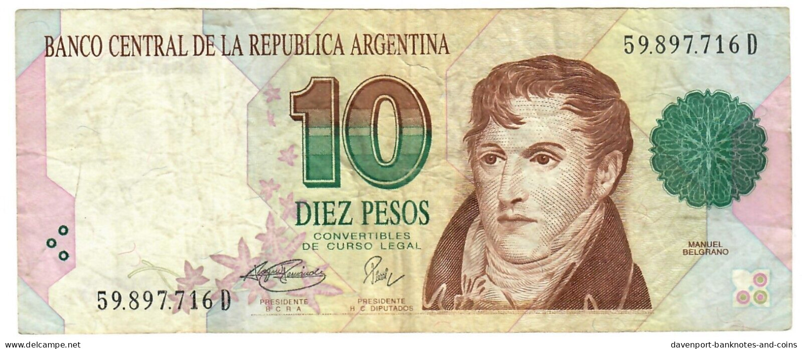 Argentina 10 Pesos Convertibles 1994 VG [2] - Argentina