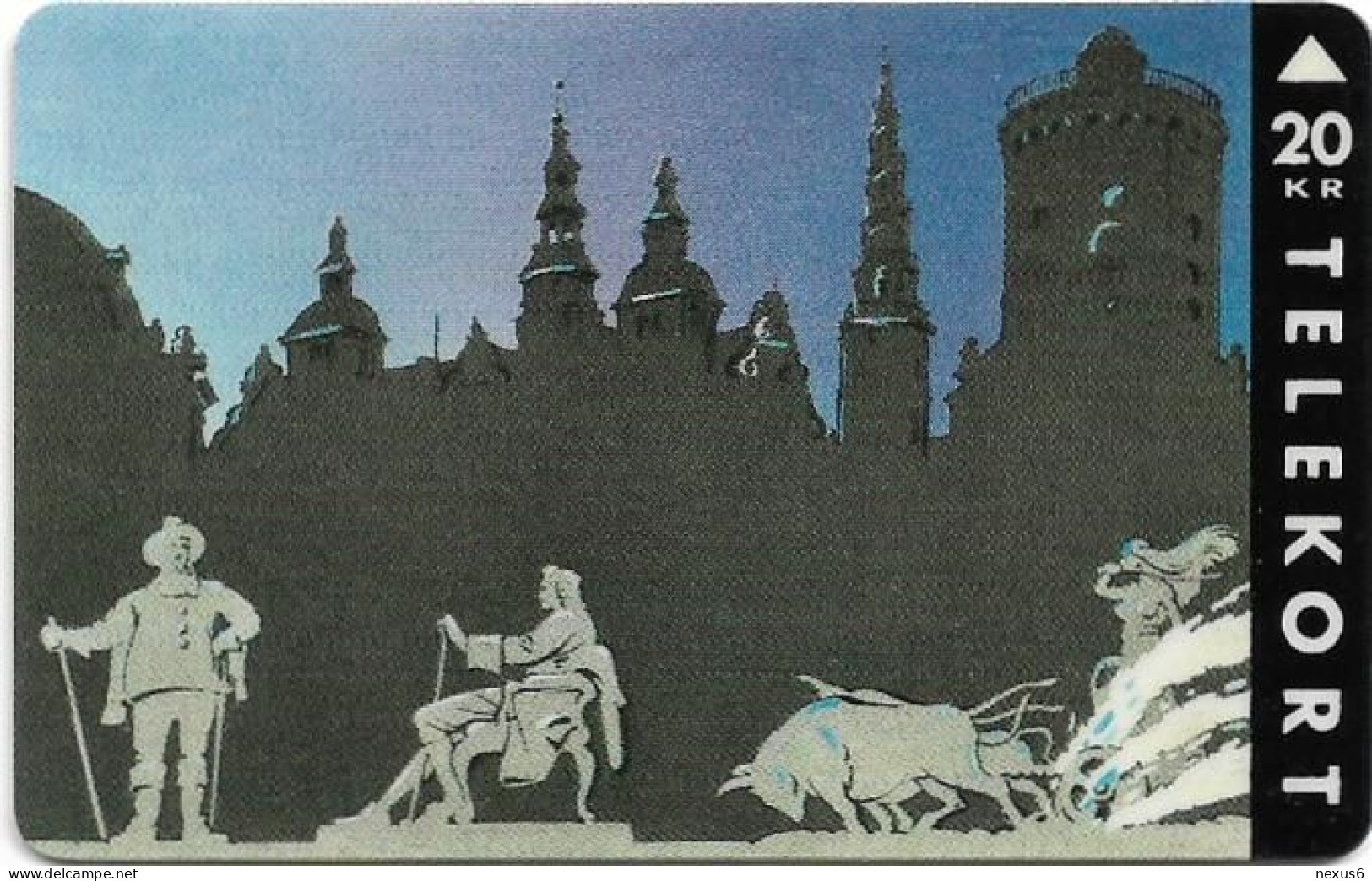 Denmark - KTAS - Towers Of The City (Puzzle 2/2 With Danmont Card) - TDKS022 - 12.1993, 20kr, 10.000ex, Used - Dänemark