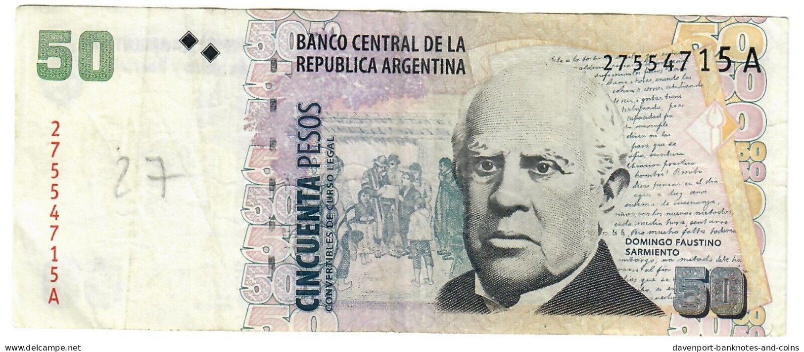 Argentina 50 Pesos Convertibles 1999 VF - Argentinien