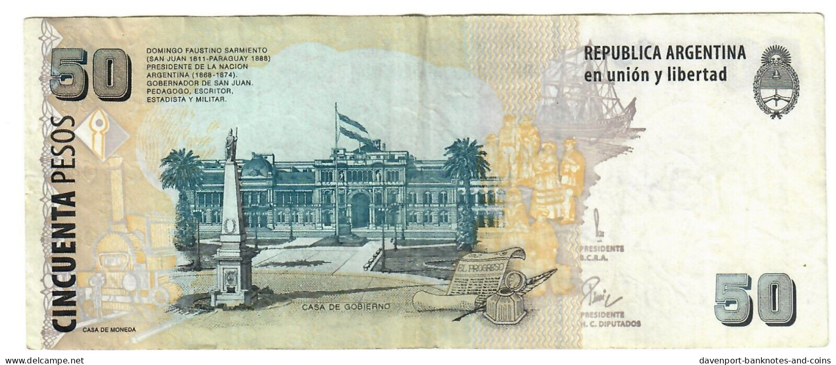 Argentina 50 Pesos Convertibles 1999 VF - Argentinien