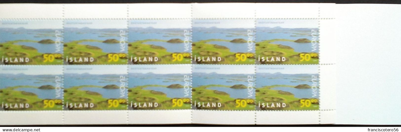 Europa - CEPT: Año. 1999 - Islandia.  2/Carnet. De - 1x10 - (Reservas Y Parques Naturales). - 2000