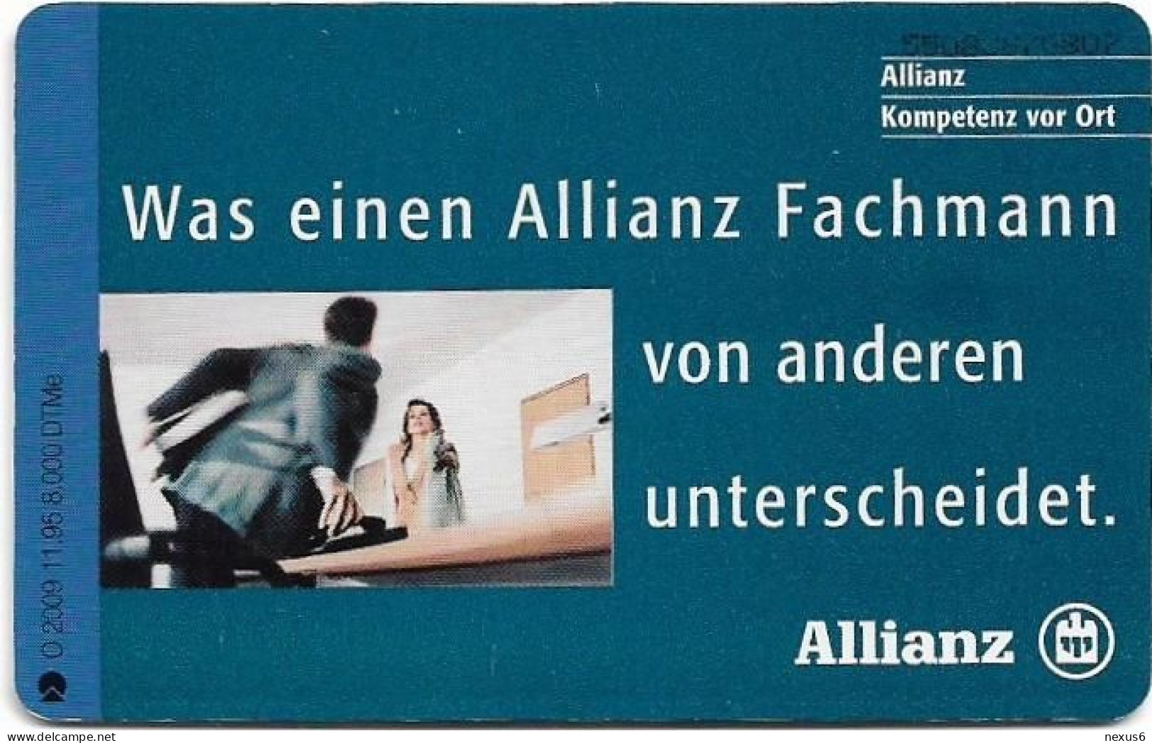 Germany - Allianz 10 – Fachmann Vor Ort - O 2009 - 11.1995, 6DM, 8.000ex, Used - O-Series: Kundenserie Vom Sammlerservice Ausgeschlossen