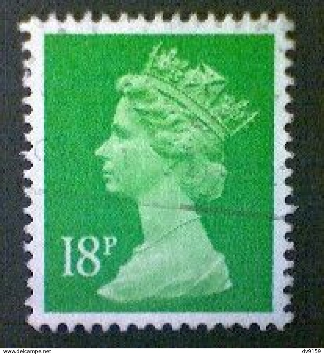 Great Britain, Scott #MH104, Used(o), 1991, Machin: Queen Elizabeth II, 18p, Light Green - Machins