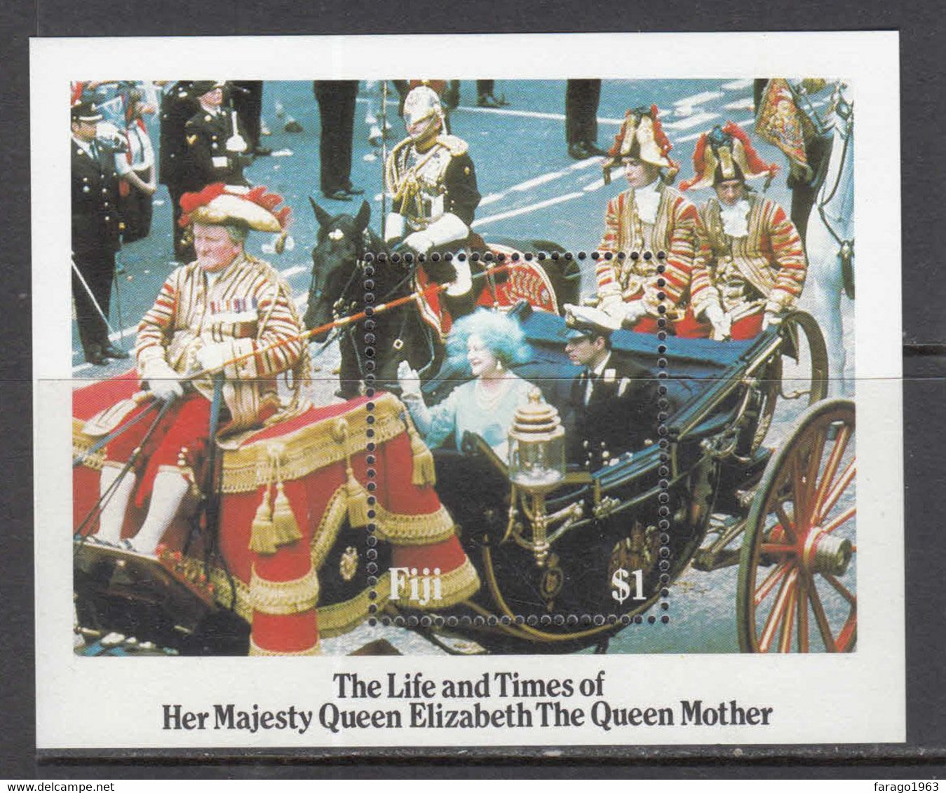 1985 Fiji Life And Times Of The Queen Mother Souvenir Sheet MNH - Fiji (1970-...)