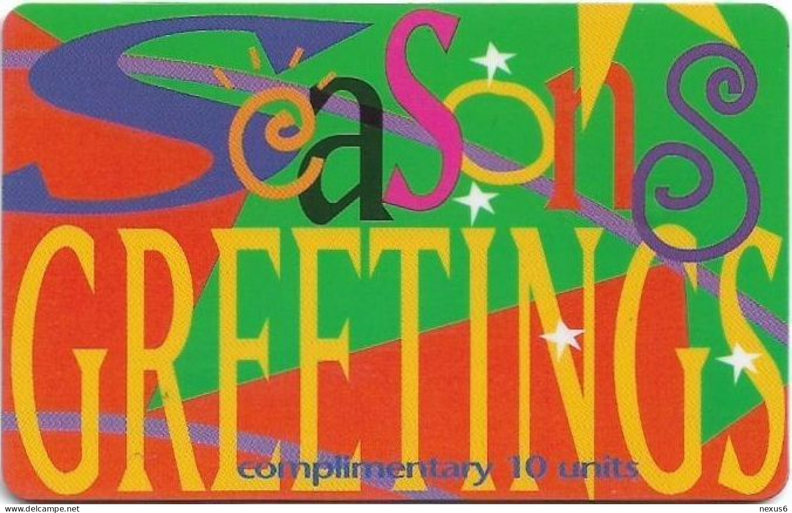 S. Africa - Telkom - Seasons Greetings (Cn. Normal 0, Thin), 1995, 10U, Used - Afrique Du Sud