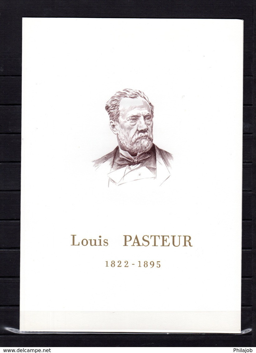 " LOUIS PASTEUR " Sur Encart 1er Jour N°tée De 4 Pages. Obl. Dole Et Paris. 2 X N° YT 1768. Parfait état.  FDC à Saisir - Louis Pasteur