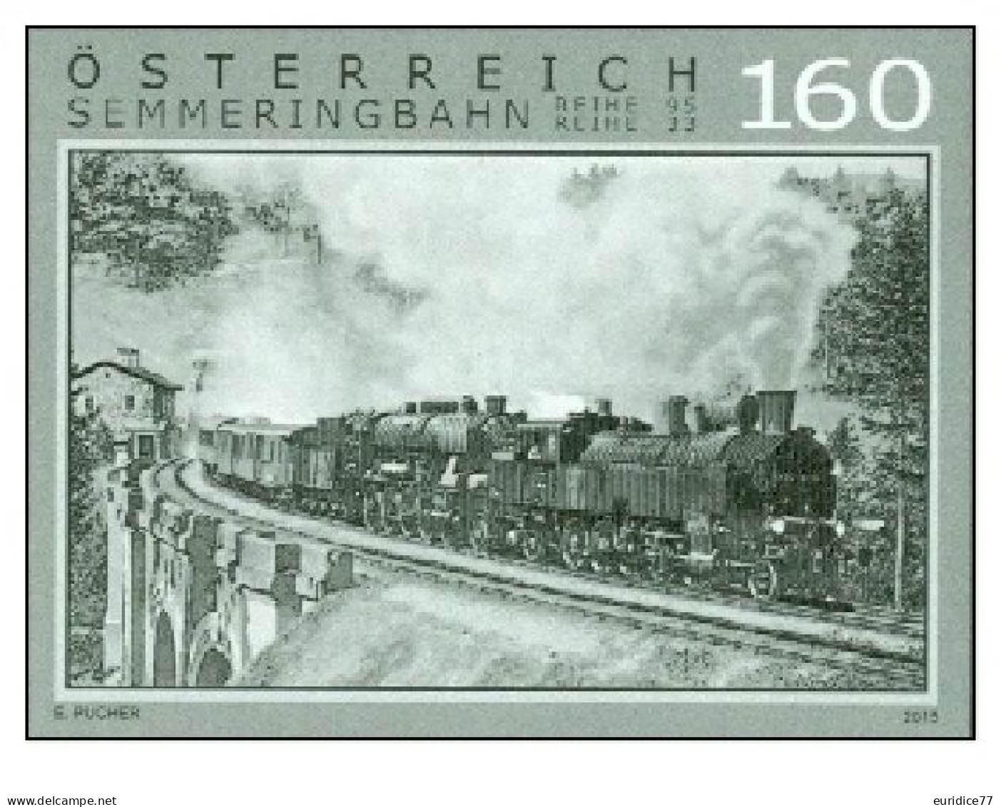 Austria 2015 - Eisenbahnen - Dampfbetrieb Auf Der Semmeringbahn Black Print Mnh** - Collections