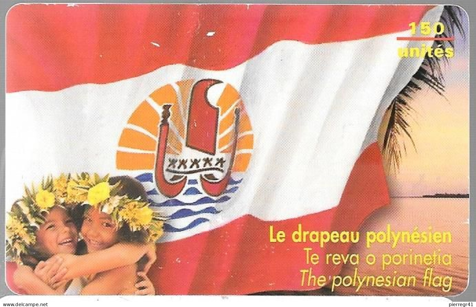 CARTE-PUCE-POLYNESIE-60U-PF73-GEMA-98/07-DRAPEAU POLYNESIEN-UTILISE-R° Petits Impacts-BE-/RARE - Polynésie Française