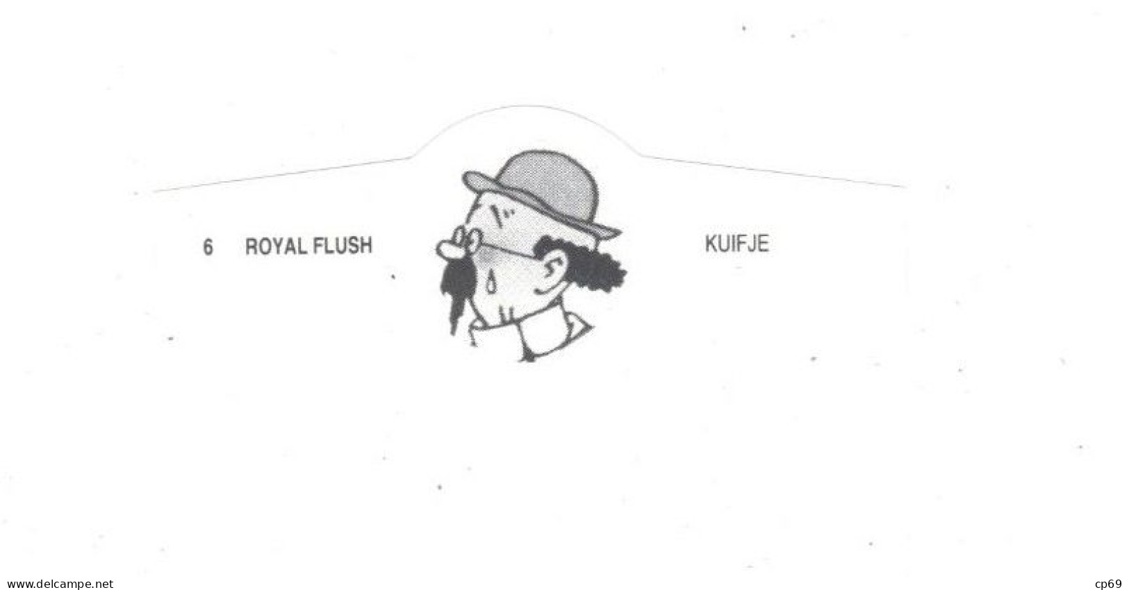 6) Bague De Cigare Série Tintin Blanche Royal Flush Kuifje Professeur Tournesol En Superbe.Etat - Objets Publicitaires