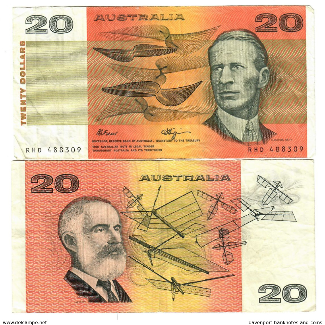 Australia 20 Dollars 1989 VF Fraser-Higgins - 1974-94 Australia Reserve Bank (paper Notes)