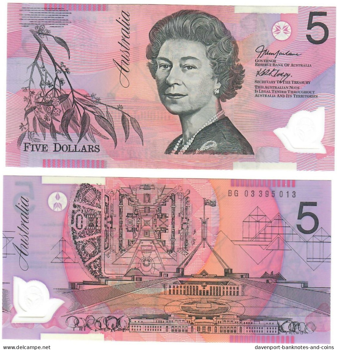 Australia 5 Dollars 2003 UNC "MacFarlane-Henry" - 1992-2001 (billetes De Polímero)