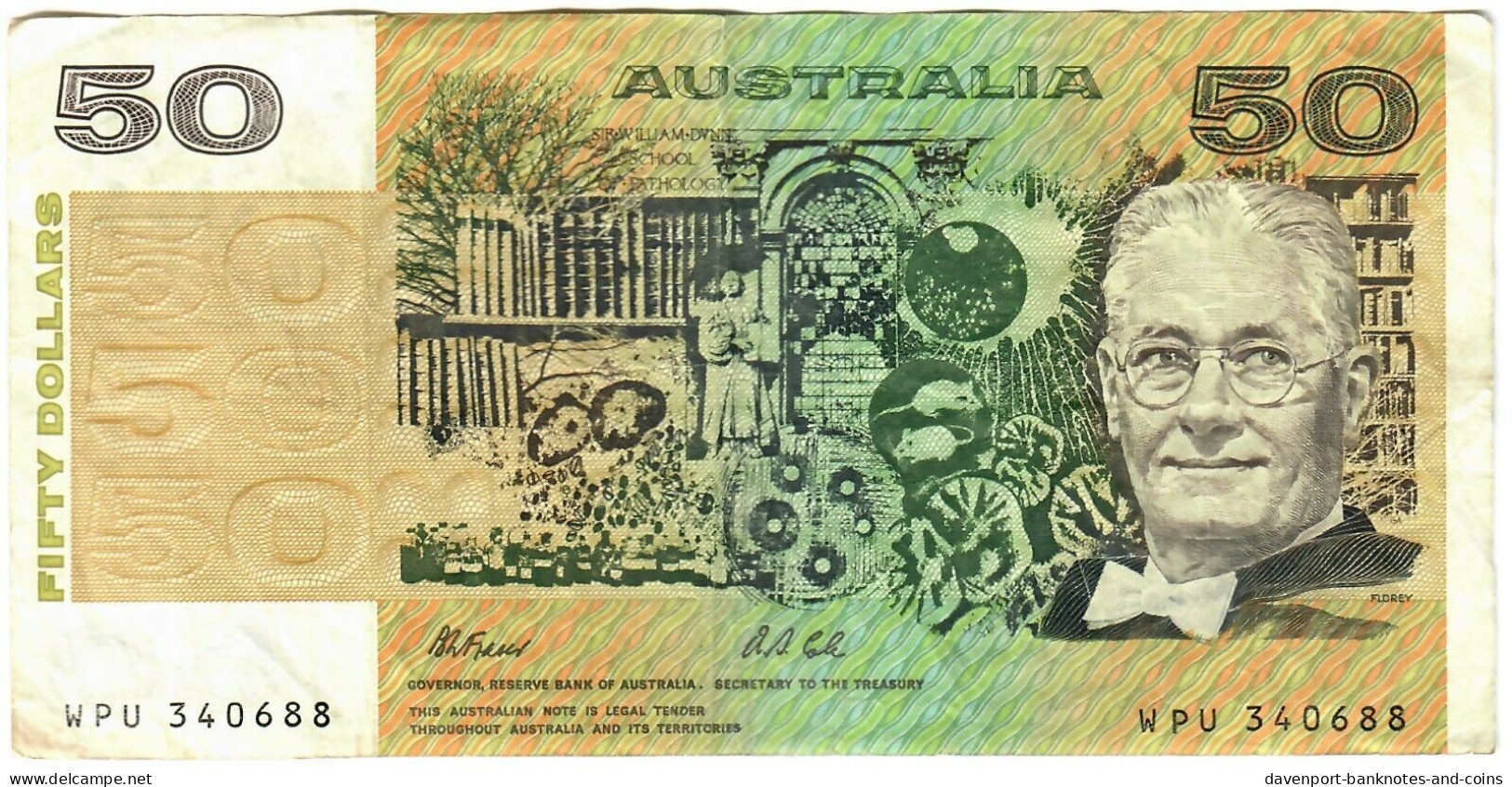 Australia 50 Dollars 1991 VG Fraser-Cole - 1974-94 Australia Reserve Bank (paper Notes)