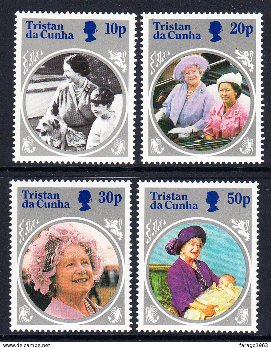 1985 Tristan Da Cunha Queen Mother JOINT ISSUE Complete Set Of 4 MNH - Tristan Da Cunha