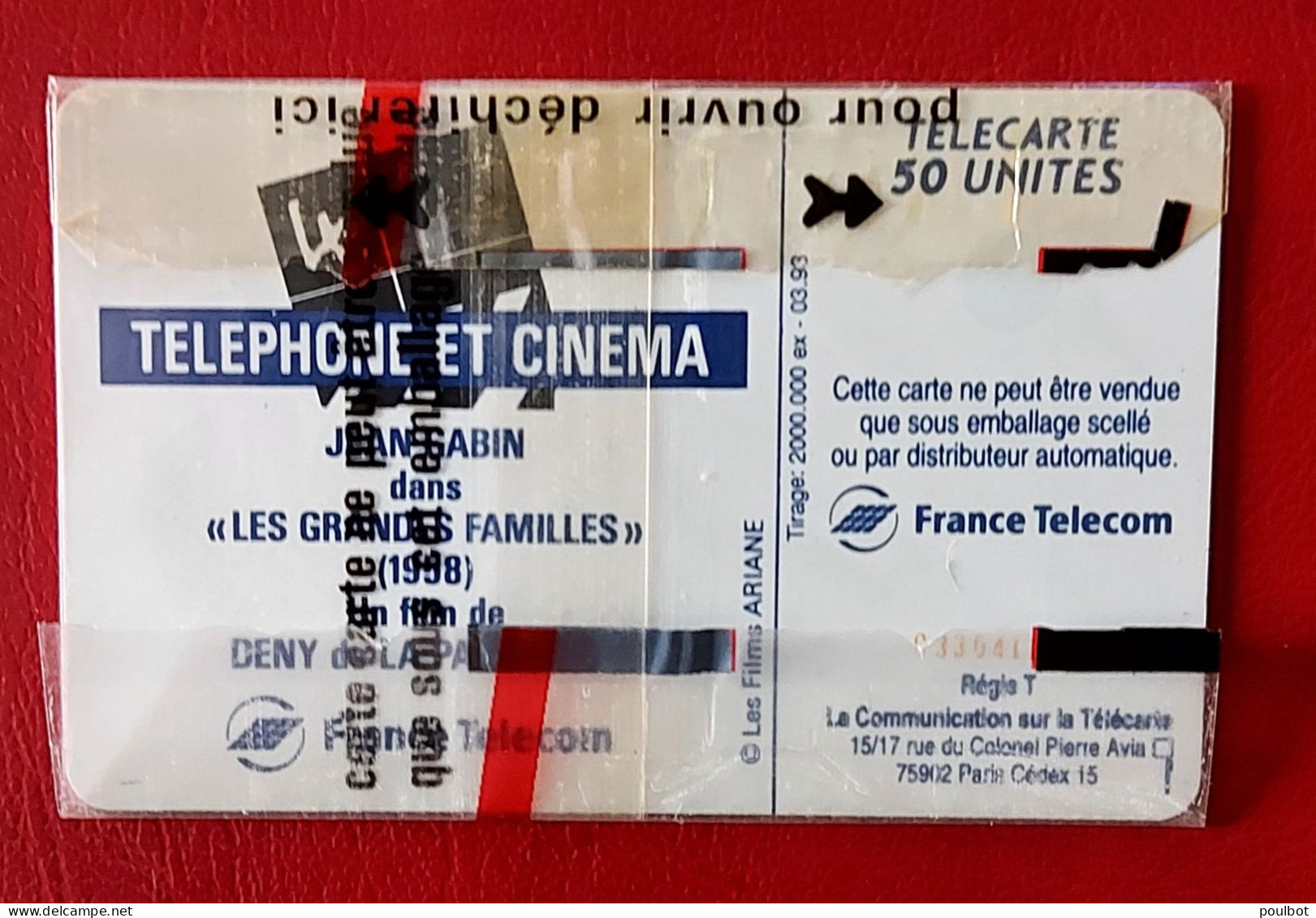 Télécarte NSB F336Ab Jean Gabin ( Verso N° Rouge) - 1993