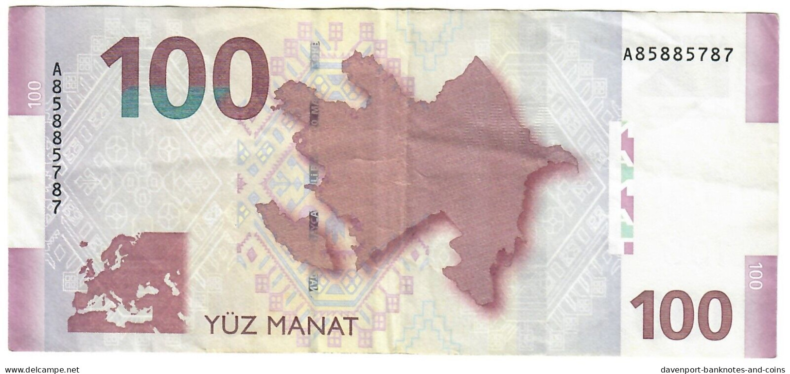 Azerbaijan 100 Manat 2005 VF - Arzerbaiyán