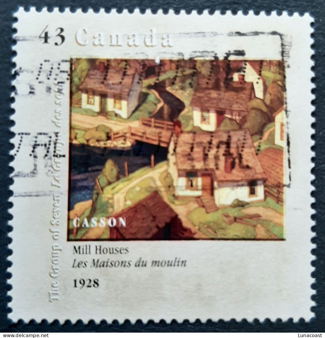 Canada 1995  USED  Sc1561a   43c  Group Of Seven, Mill Houses - Oblitérés