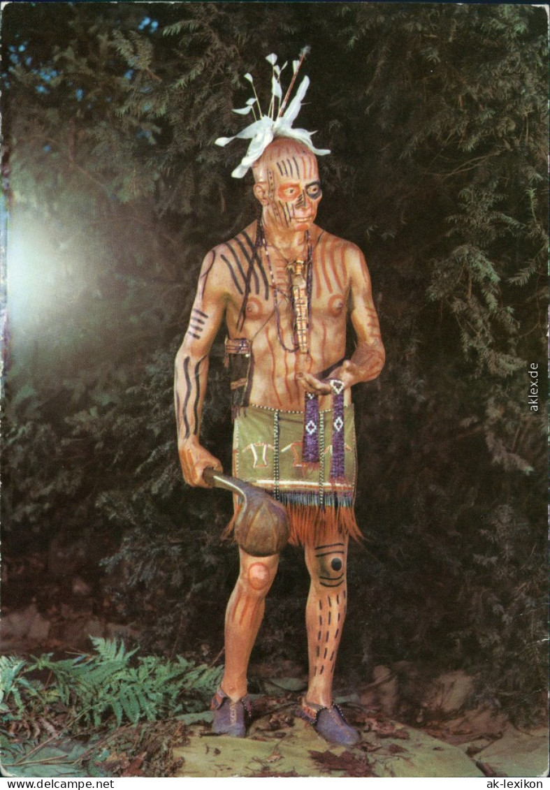Ansichtskarte Radebeul Karl-May-Museum: Irokesen-Häuptling 1979 - Radebeul