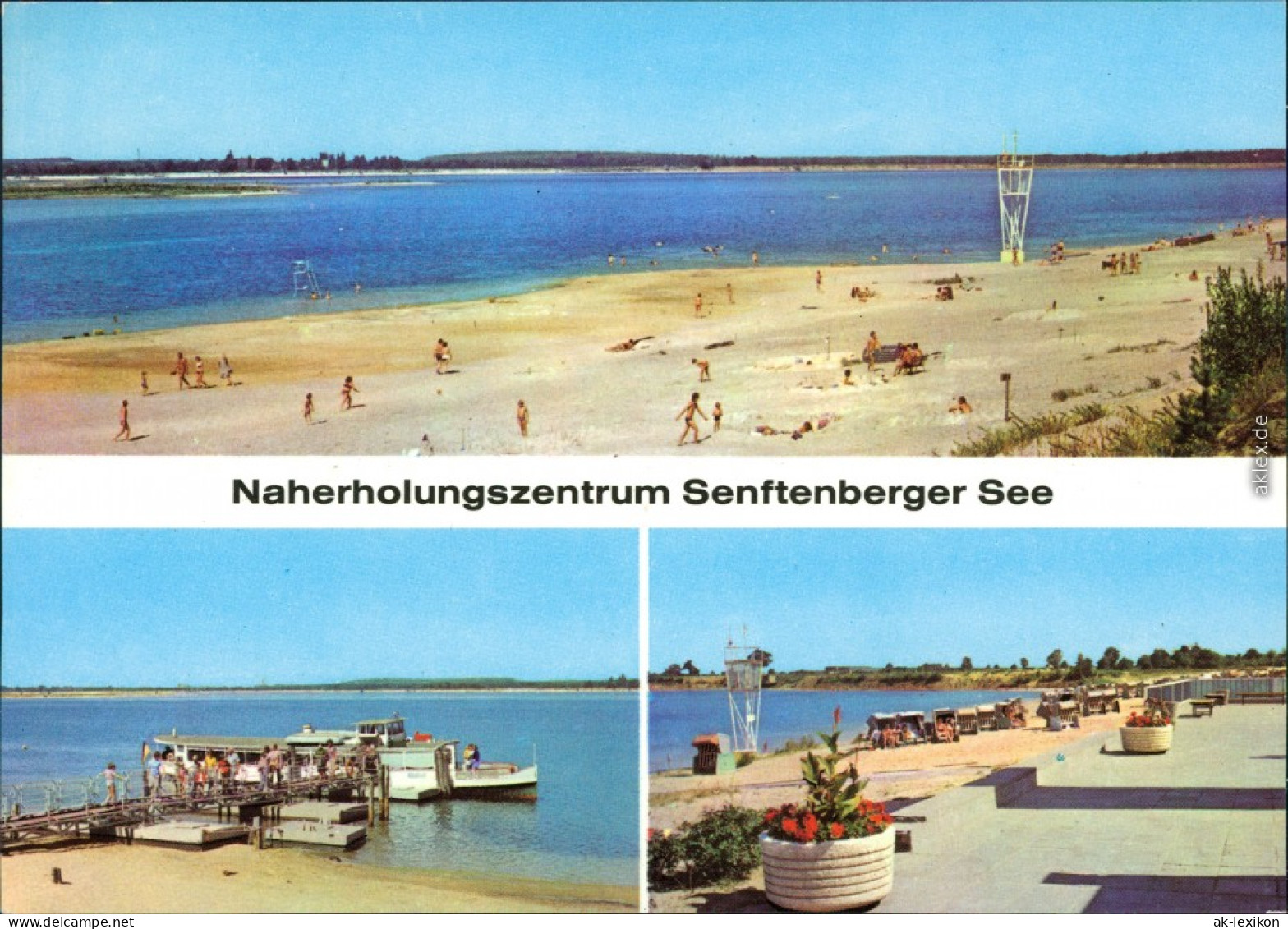 Großkoschen Senftenberg (Niederlausitz)  Großkoschener Seite - Badestrand  1978 - Senftenberg