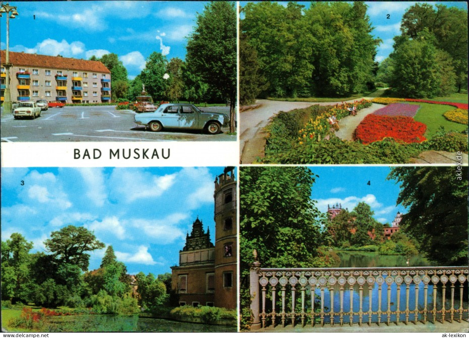 Bad Muskau Mužakow 1. Platz Des Friedens, 2. Park, 3. Blick Zum Moorbad,  1977 - Bad Muskau