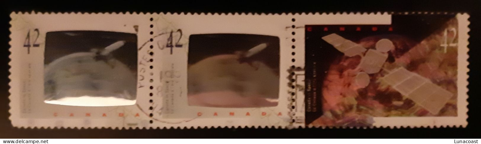 Canada 1992  USED  Sc1441-1442-1442    3 X 42c  Canada In Space - Oblitérés