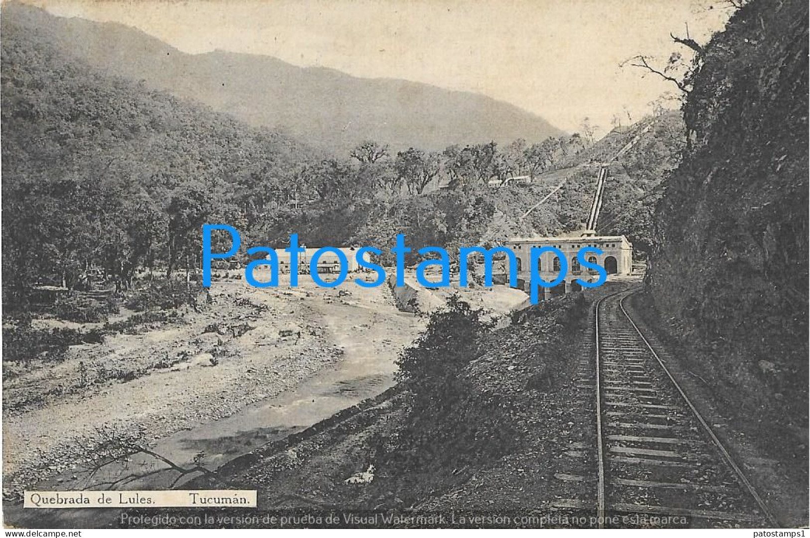 223859 ARGENTINA TUCUMAN QUEBRADA DE LULES RAILROAD POSTAL POSTCARD - Argentine