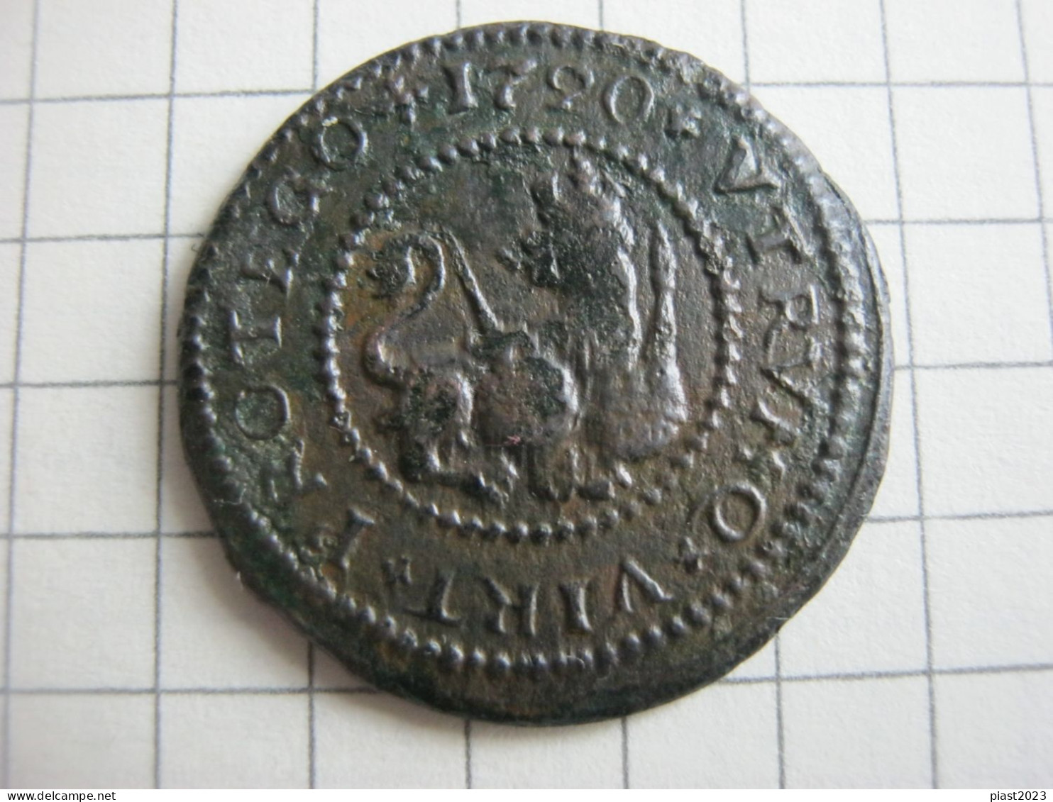 Spain 2 Maravedis 1720 B Philip V ( 1700-1724 / 1724-1746 ) - First Minting