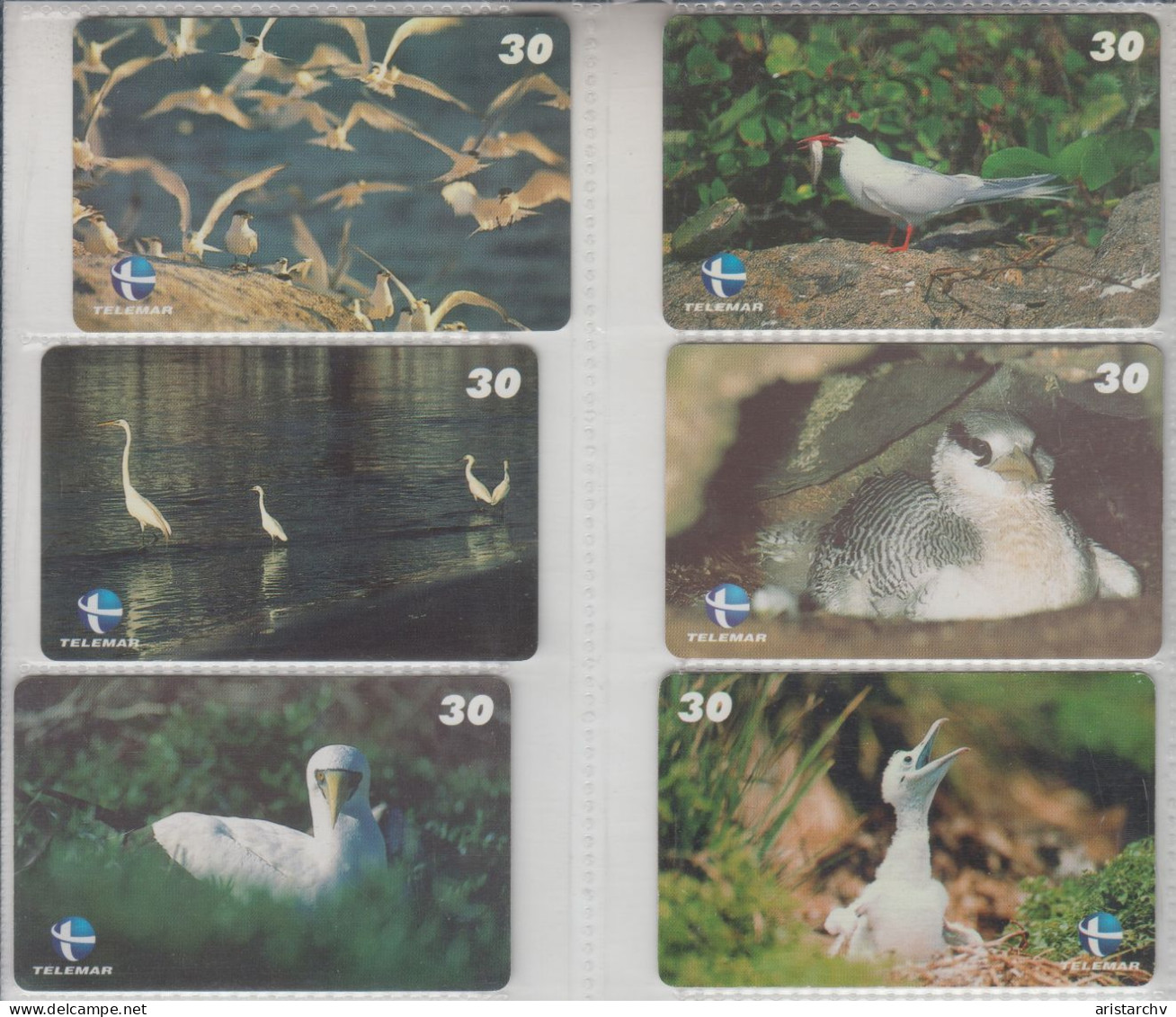 BRASIL 2000 BIRDS HERON STORK 6 CARDS - Sonstige & Ohne Zuordnung