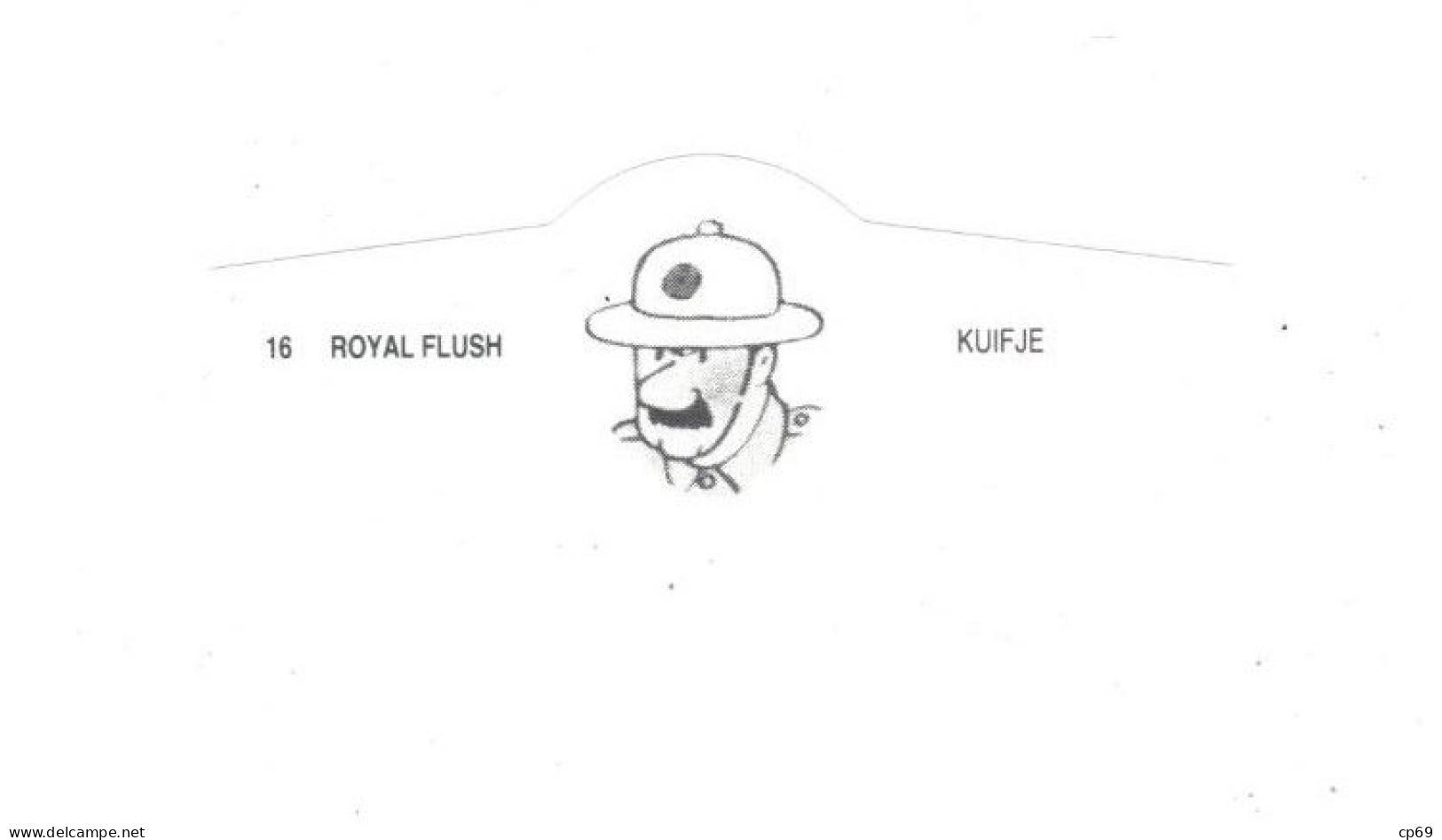 16) Bague De Cigare Série Tintin Blanche Royal Flush Kuifje Police Judiciaire En Superbe.Etat - Oggetti Pubblicitari