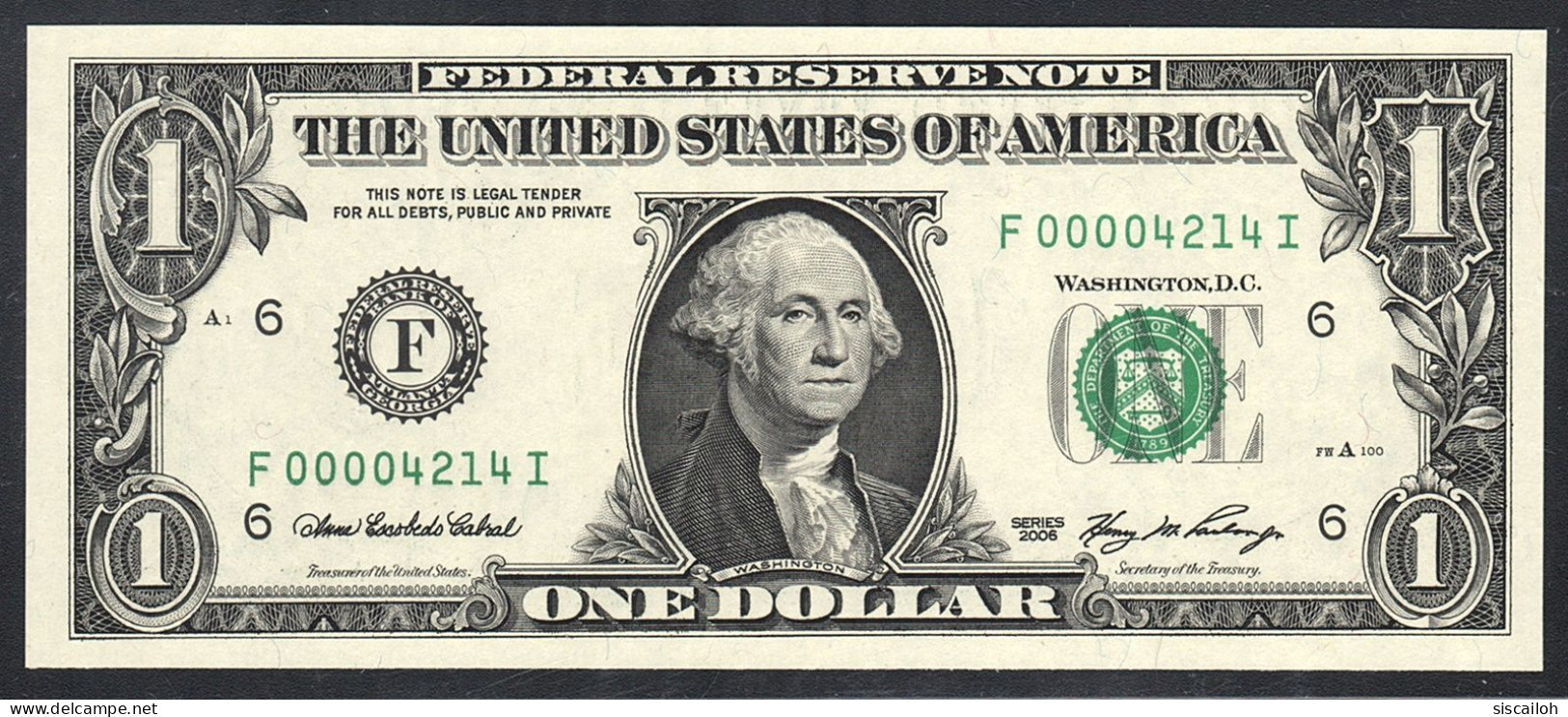 2006 USA $1 Federal Reserve Notes, Fr. 1933-F 2006 FW, F 00004213 I & F 00004214 I, PCGS 65 PPQ Gem New