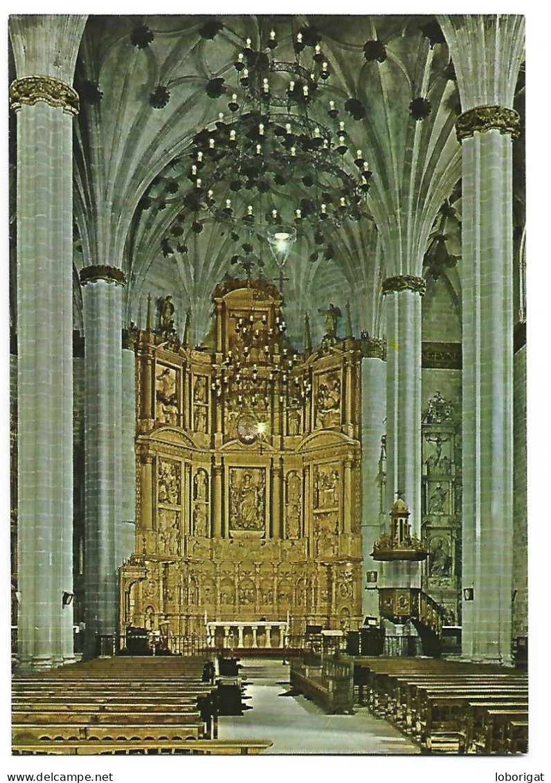 INTERIOR DE LA CATEDRAL Y ALTAR MAYOR / INTERIOR OF CATHEDRAL AND HIGH ALTAR.-  BARBASTRO - HUESCA.- ( ESPAÑA ) - Huesca