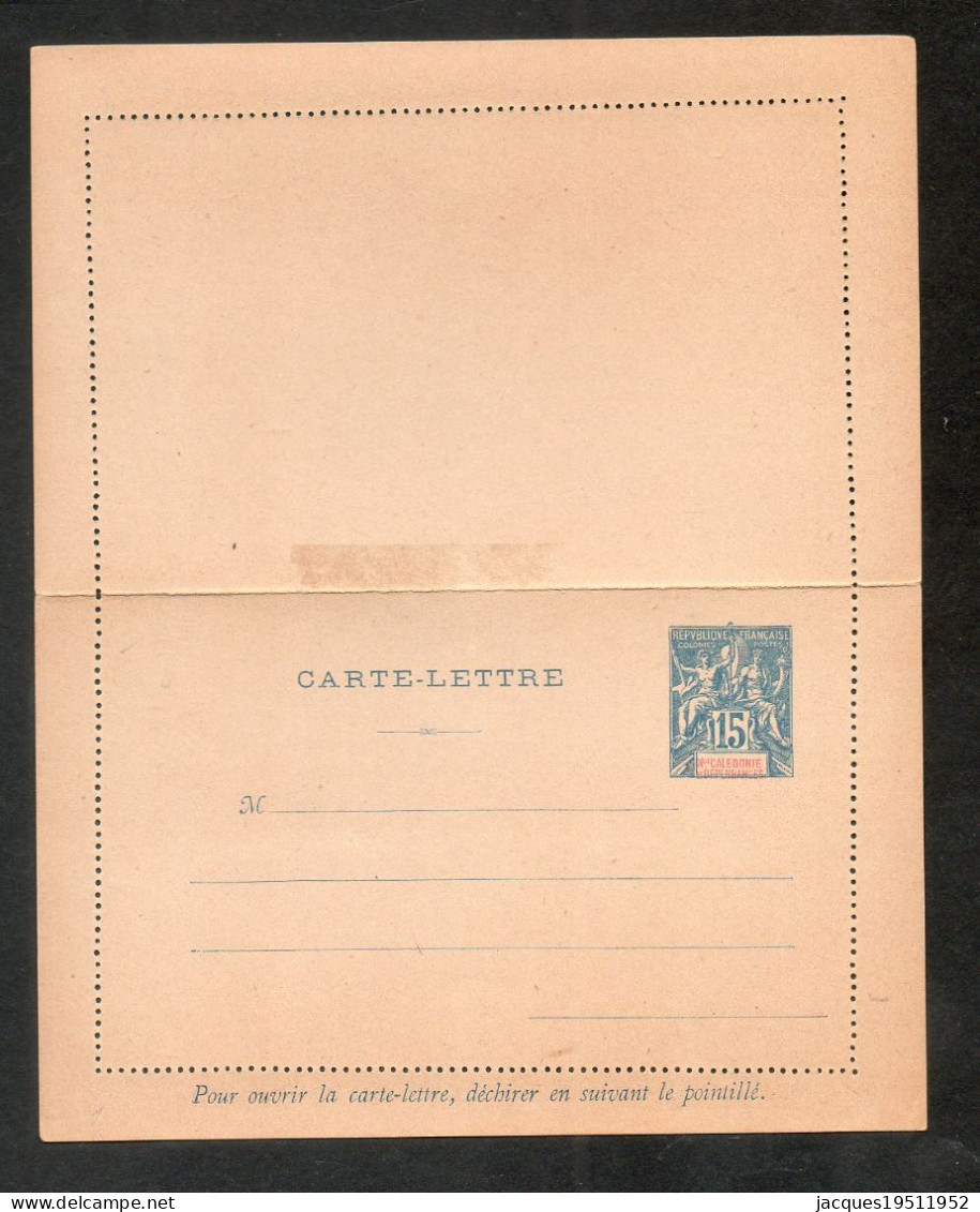 CM 4 - Entier -Carte Lettre - Nouvelle Calédonie - 10c Noir - Briefe U. Dokumente