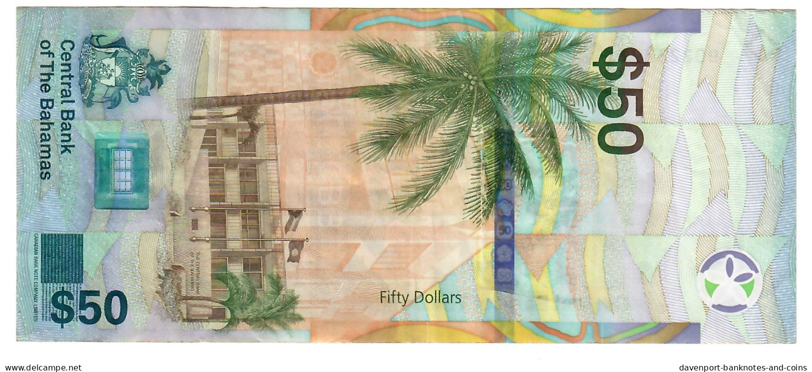 The Bahamas 50 Dollars 2019 VF "B" Rolle - Bahamas