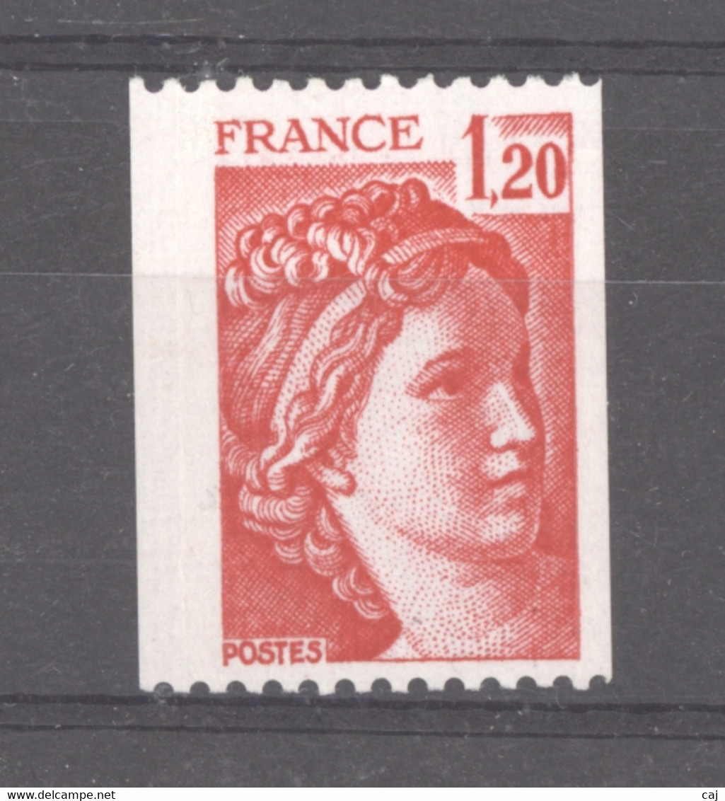 France  :  Yv  1981Ba  **       Numéro Rouge - 1977-1981 Sabine (Gandon)