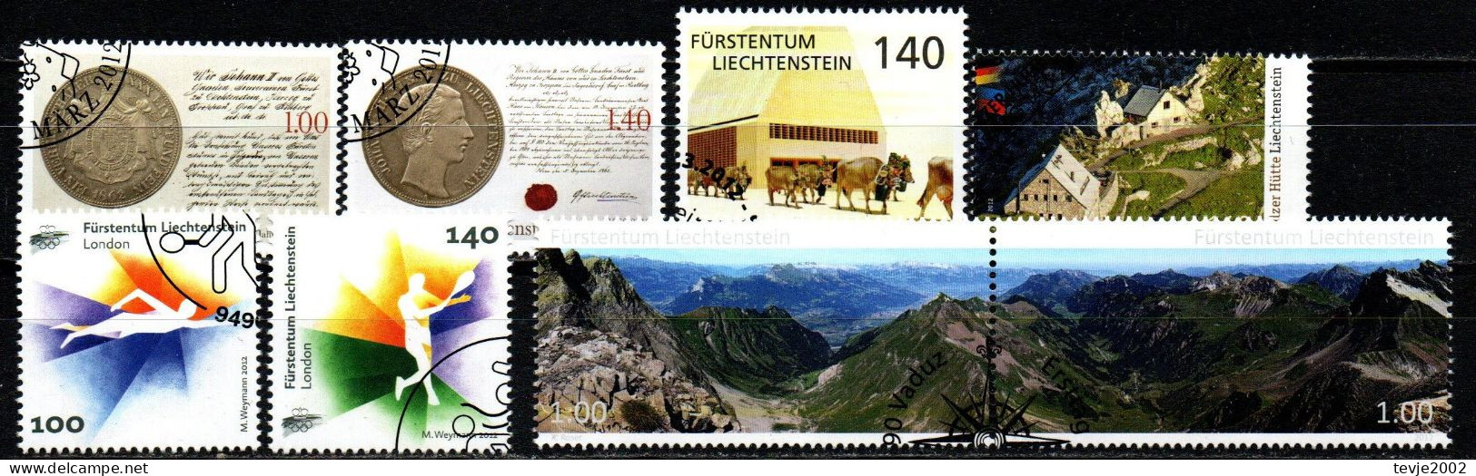 Liechtenstein - Lot Aus 2012 - Gestempelt Used - Gebruikt