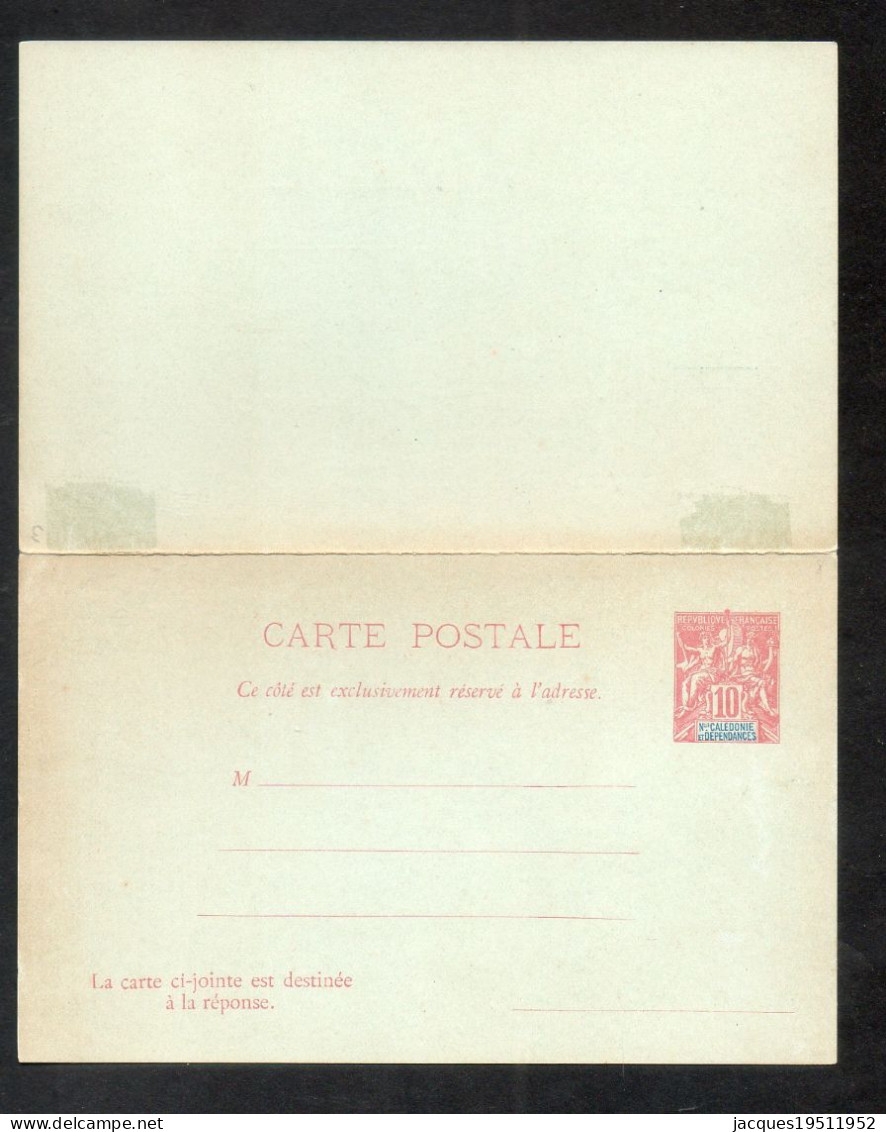 CM 9 - Entier -C P Réponse Payée- Nelle Calédonie - 10c+ 10c Rouge Sans Date - Storia Postale