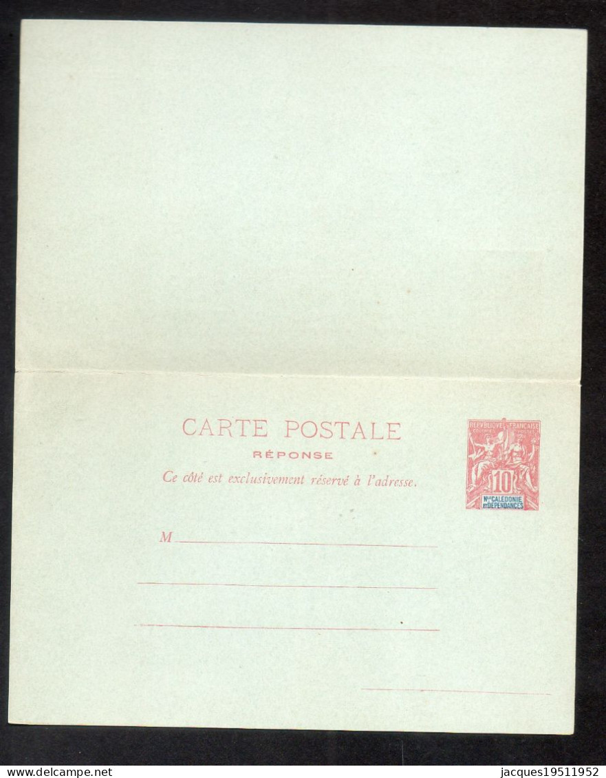 CM 9 - Entier -C P Réponse Payée- Nelle Calédonie - 10c+ 10c Rouge Sans Date - Cartas & Documentos