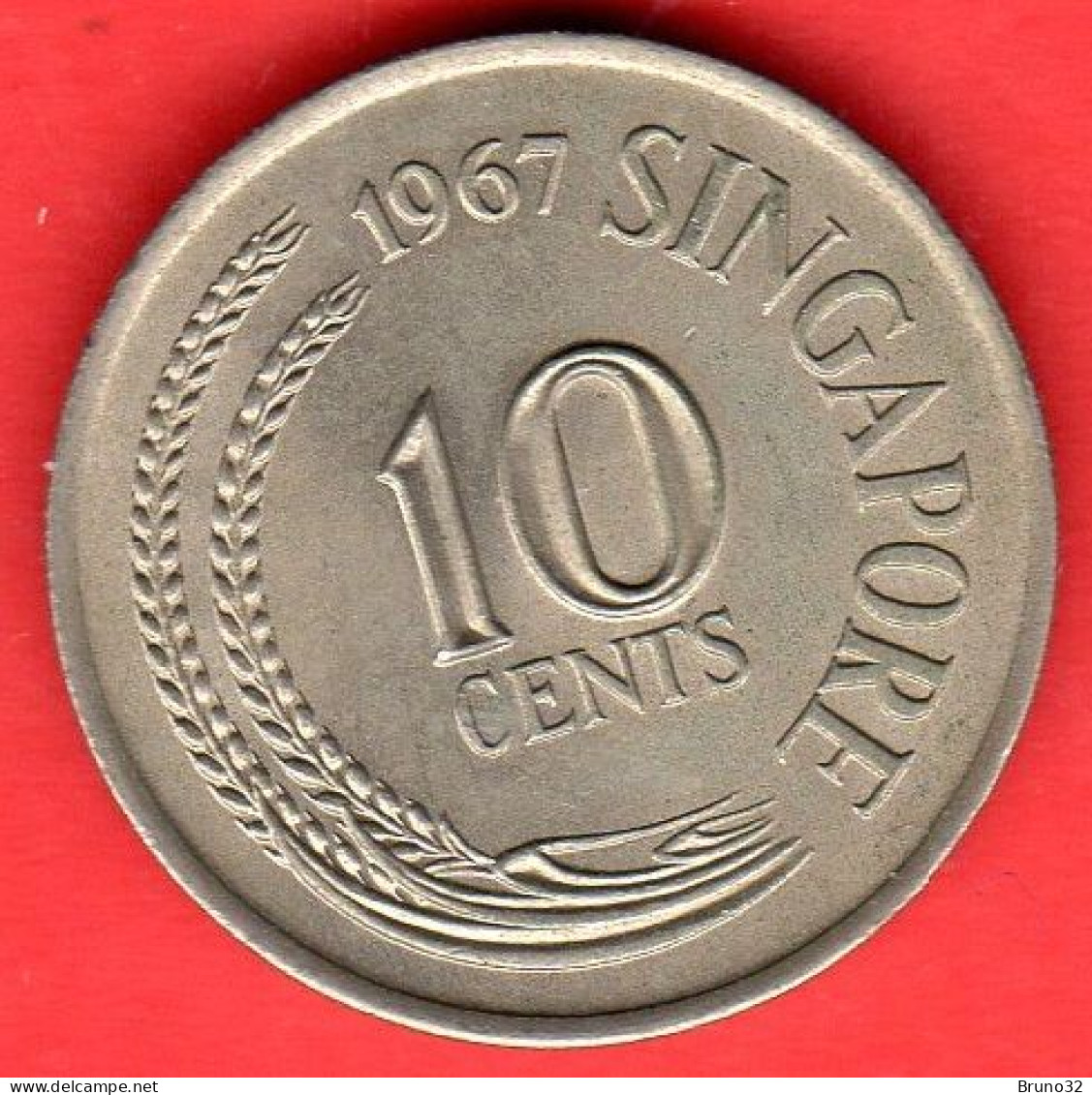 SINGAPORE - 1967 - 10 Cents - QFDC/aUNC - Come Da Foto - Singapour