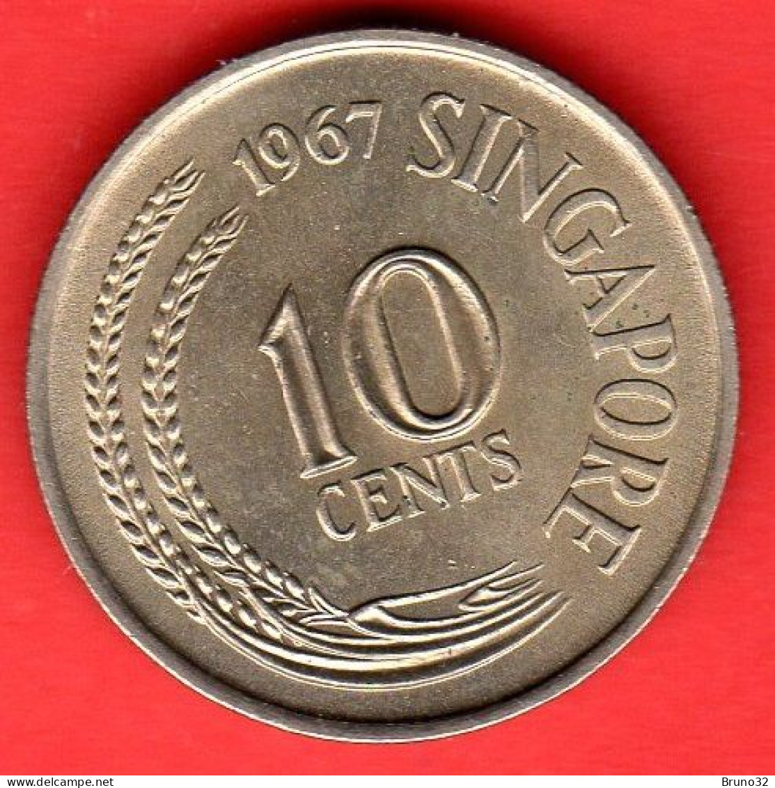 SINGAPORE - 1967 - 10 Cents - QFDC/aUNC - Come Da Foto - Singapore