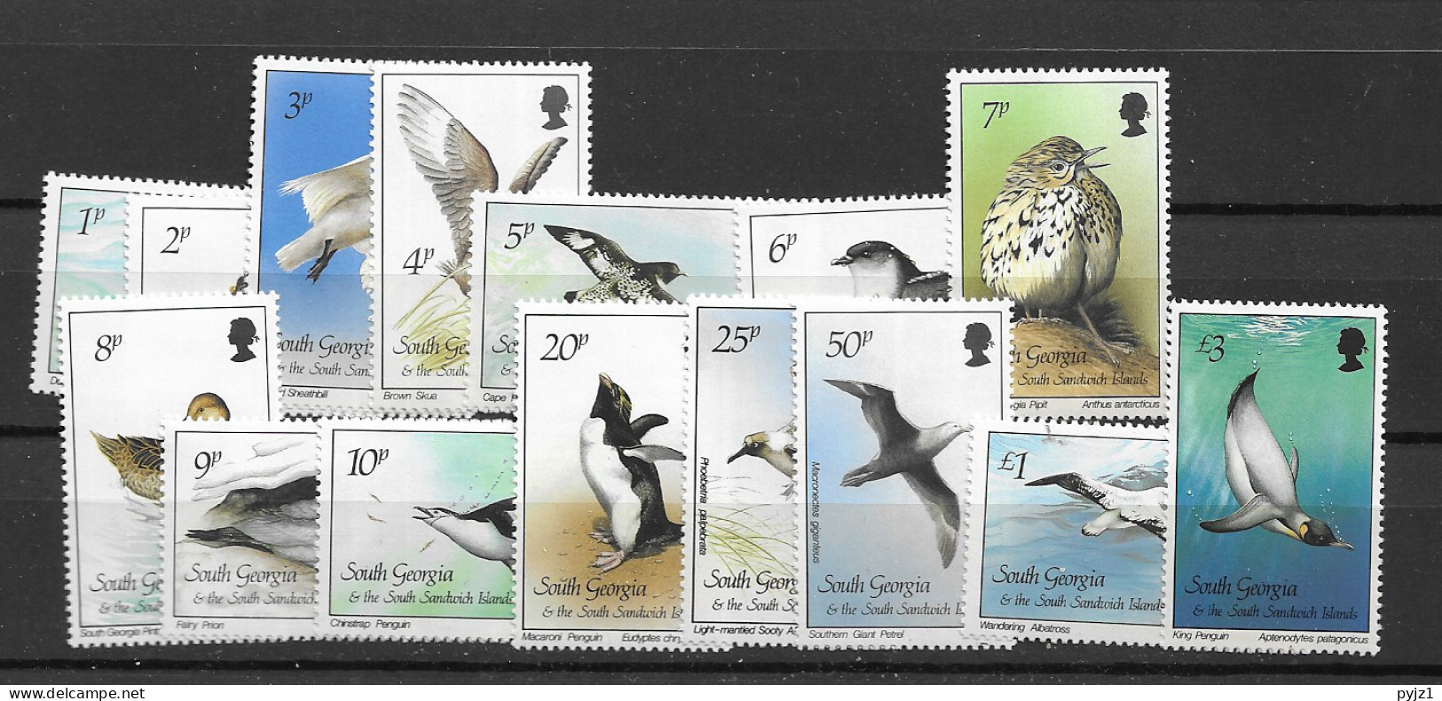 1987 MNH South Georgia Mi 150-64 Postfris** - Südgeorgien