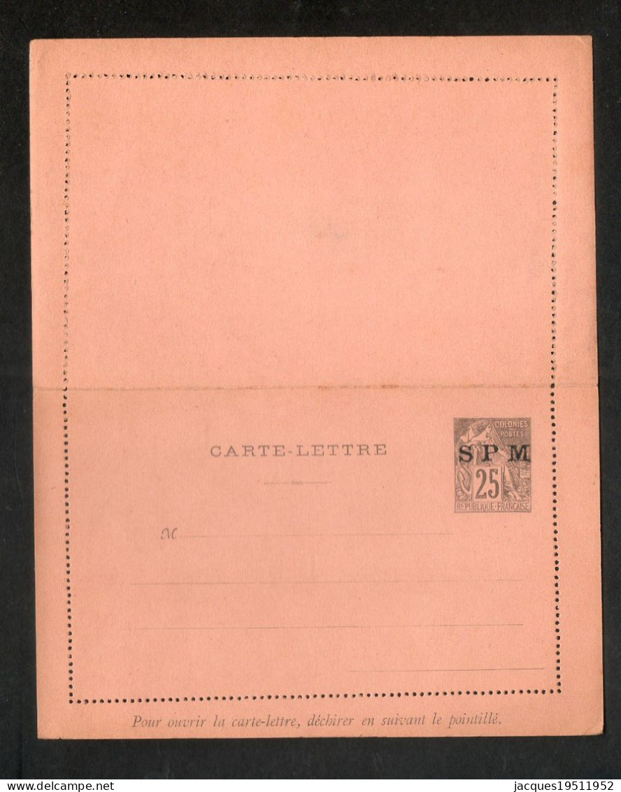CM 21 - Saint Pierre Et Miquelon - Entier -carte Lettre - 25c Gris - Briefe U. Dokumente